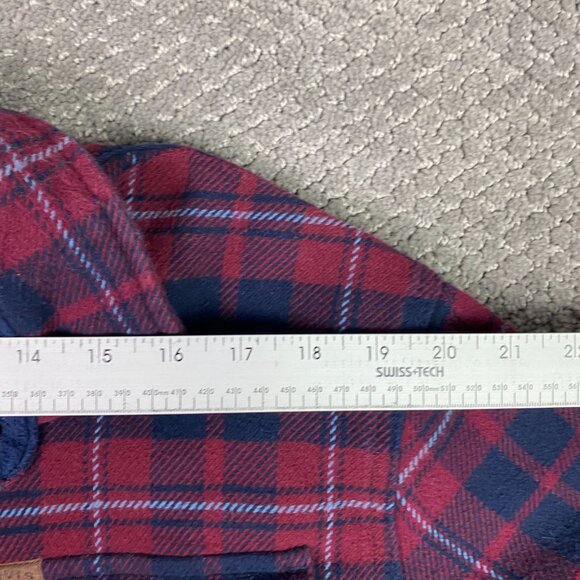 Orvis Flannel Shirt Jacket Shacket Men's XXL Red Blue Plaid Check 2XL Cotton - Picture 9 of 11